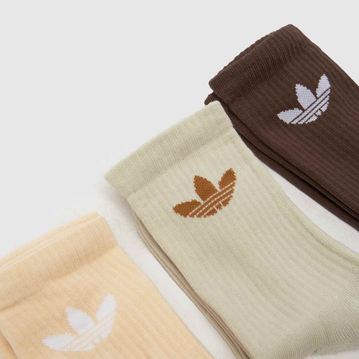 adidas bézs színű, többszínű eredeti zokni, 6 darabos csomag