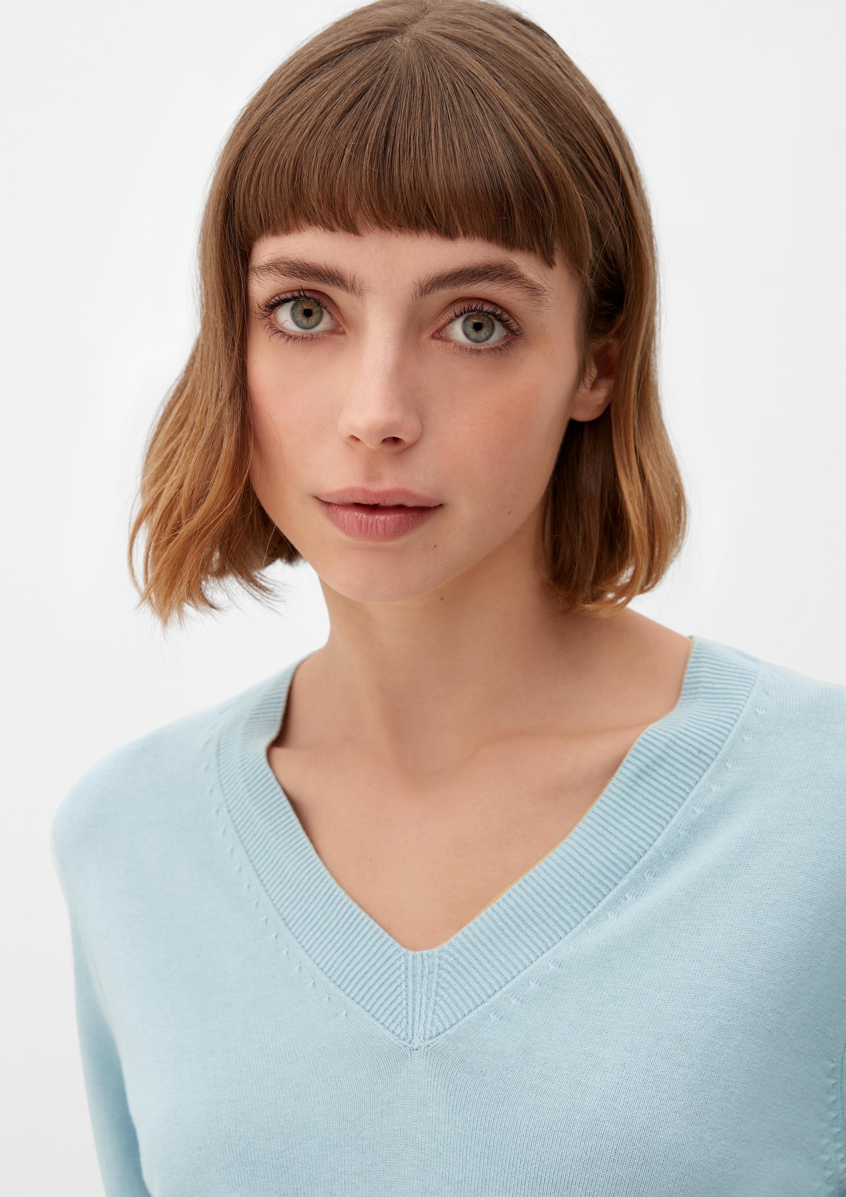 Strickpullover mit V-Ausschnitt  2129672-5081