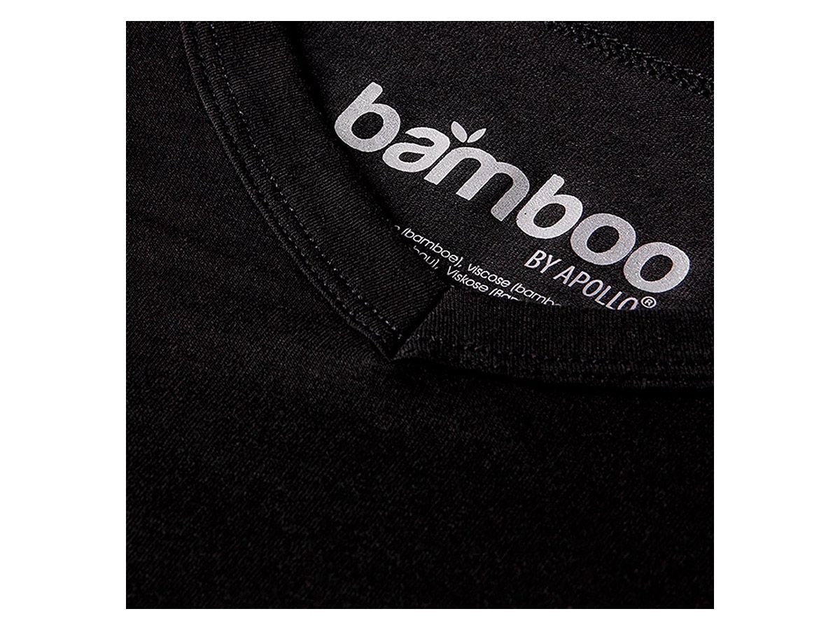 Apollo Bamboo Basic V-Neck Black Herren T-shirt