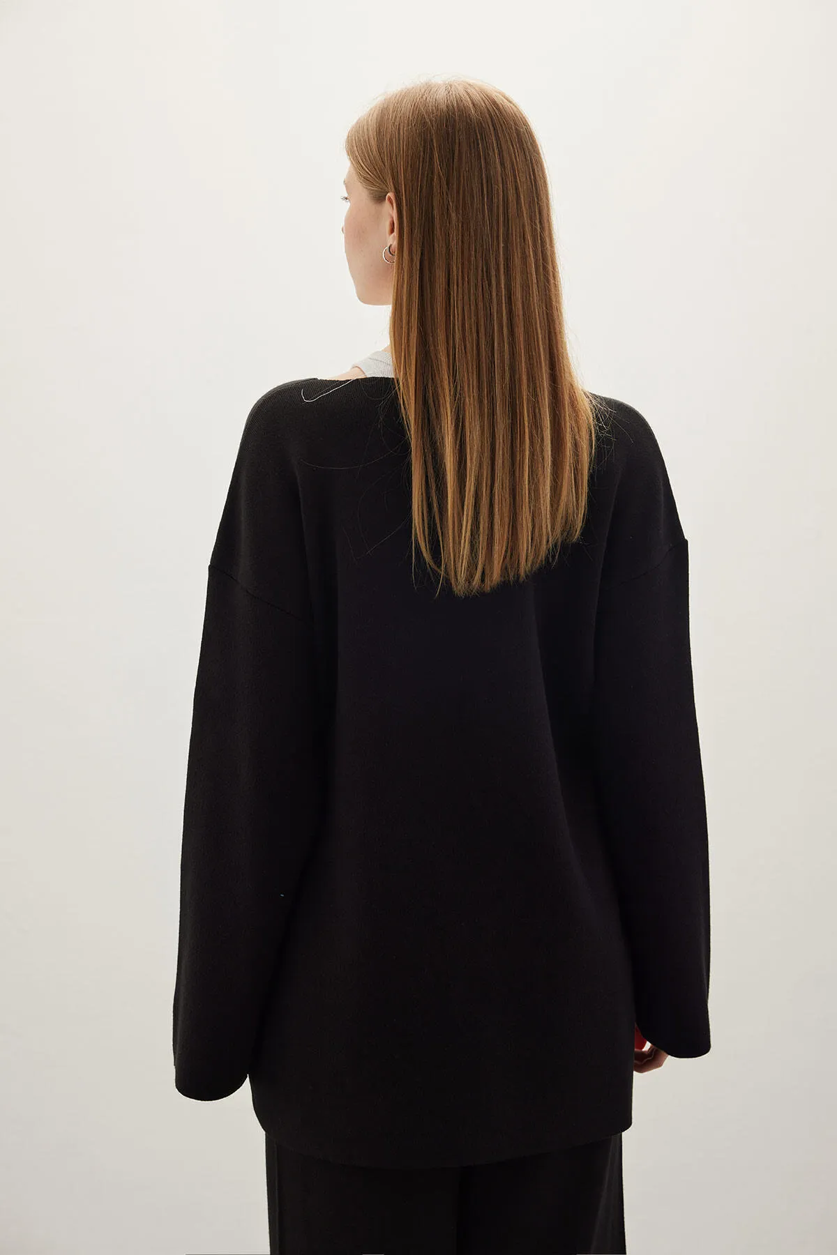 Manuka  FEINER STRICKKIMONO SCHWARZ