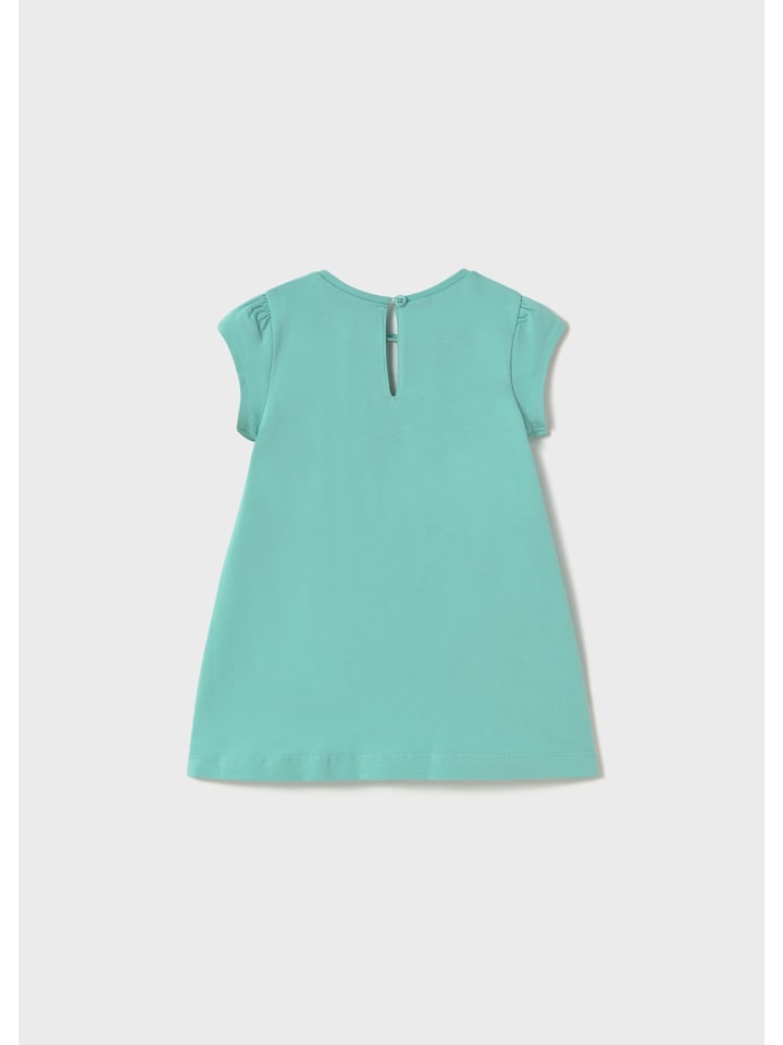 Mayoral Sommerkleid aus Jersey mit Blumen in wasserblau günstig kaufen