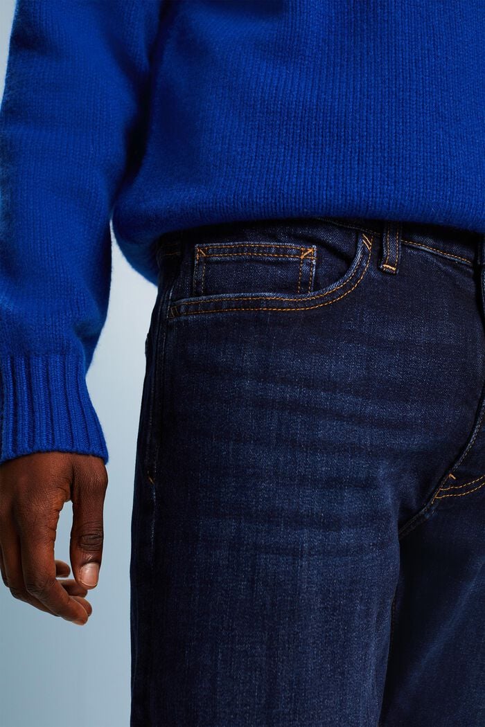 Jeans mit geradem Bein, Baumwollstretch