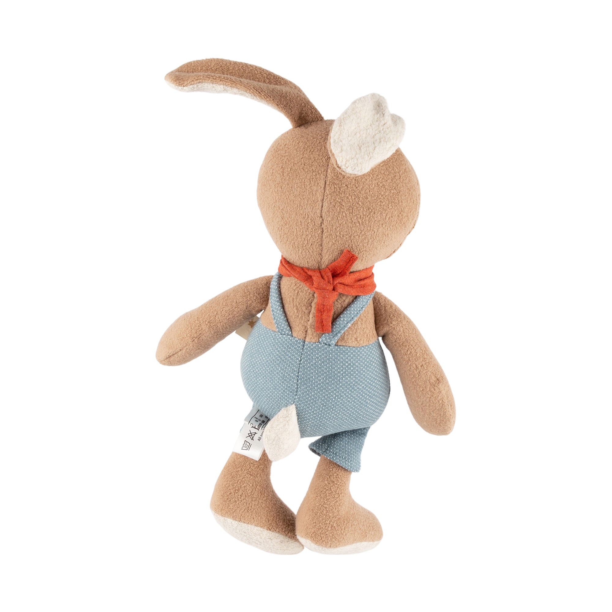 Kuscheltier Hase mit Latzhose, blau