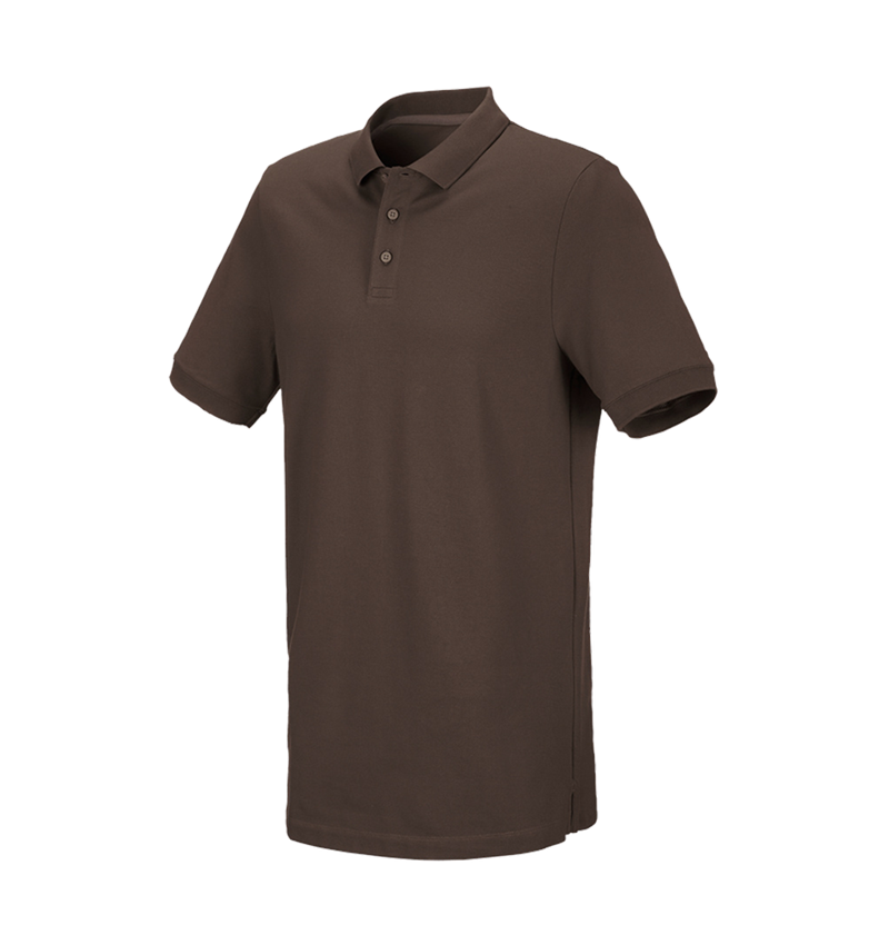 e.s. Piqué-Polo cotton stretch, long fit