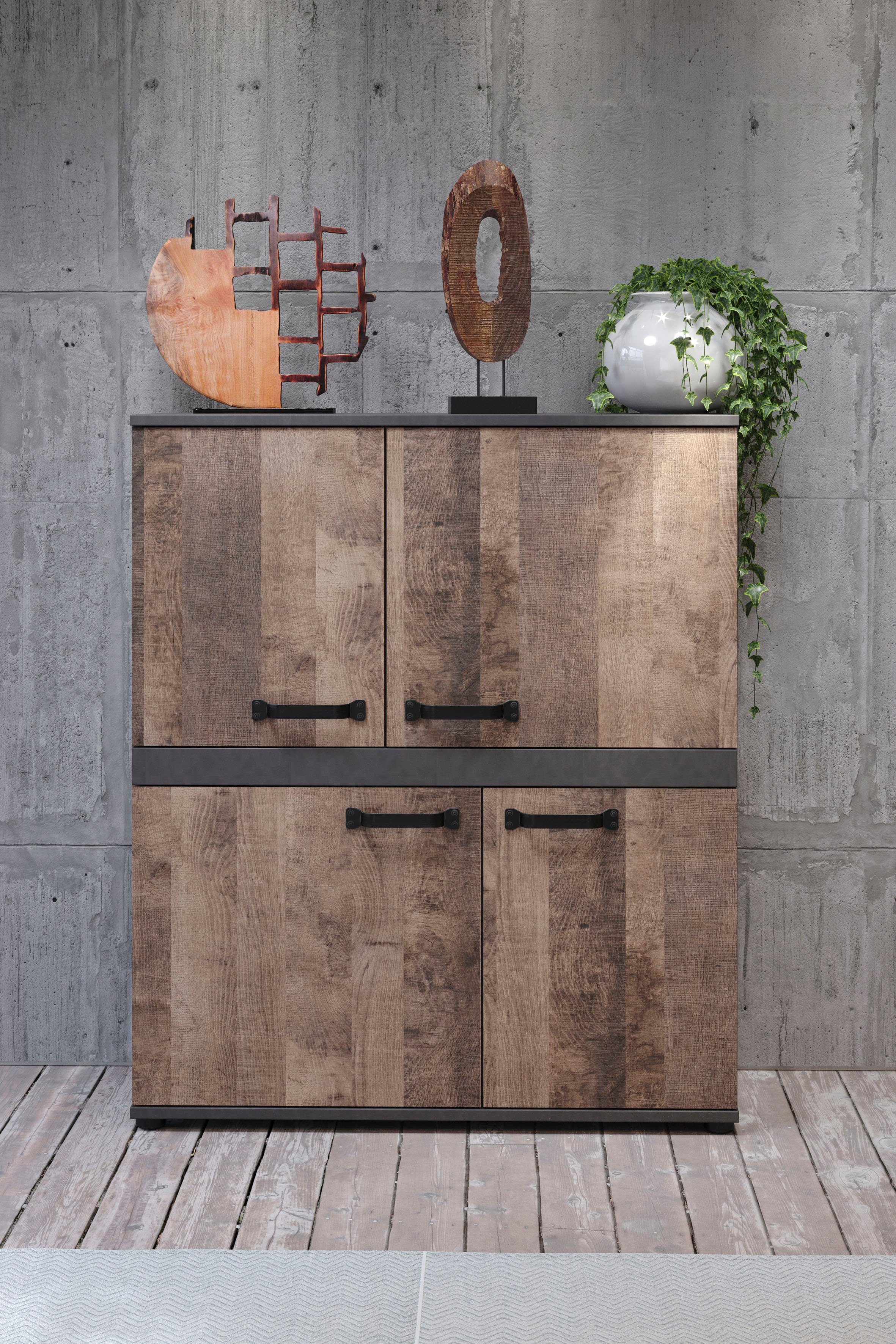 trendteam Highboard Stripe, Höhe 118 cm