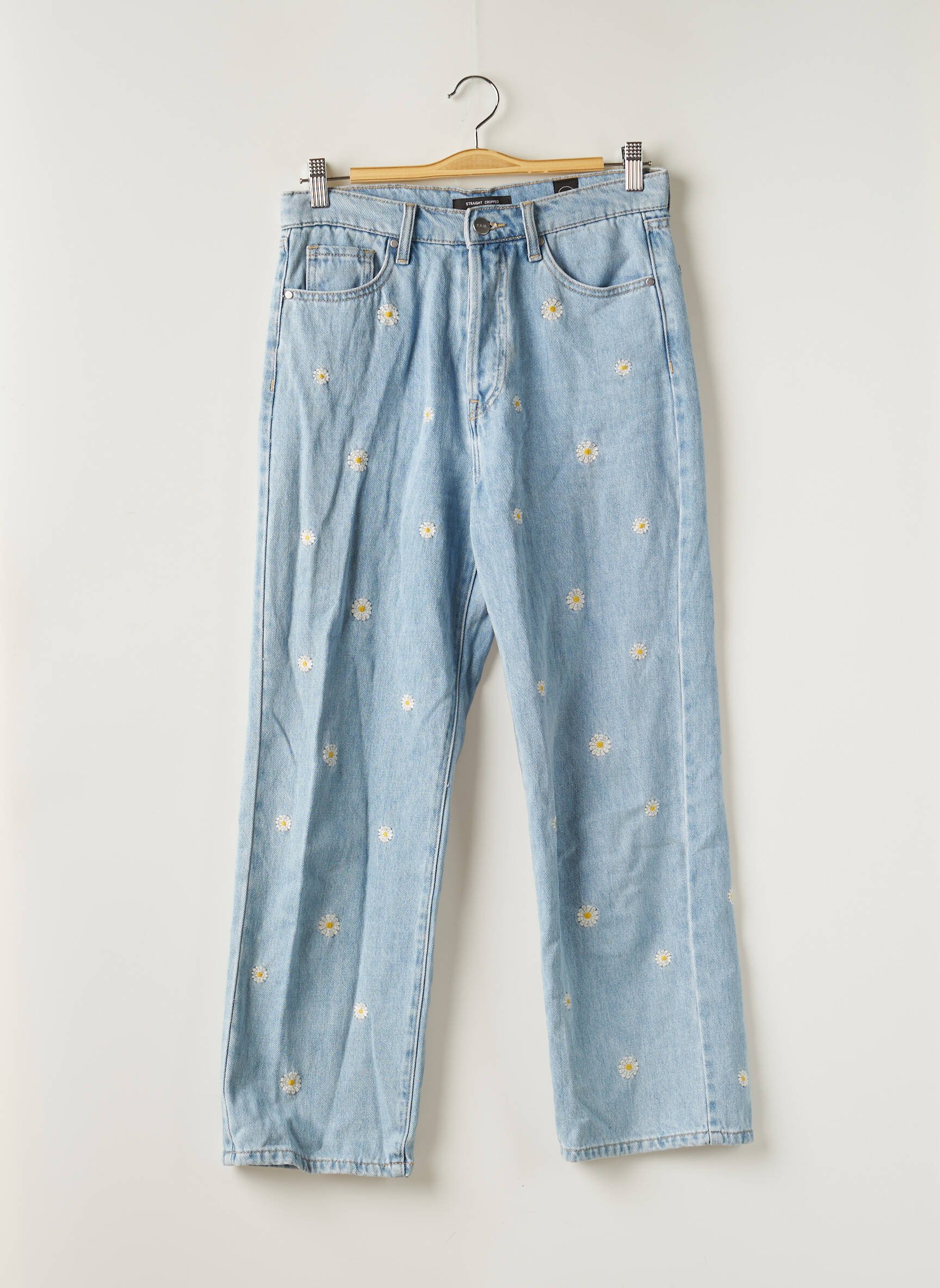 F A M  Jeans Coupe Droite Femme couleur bleu