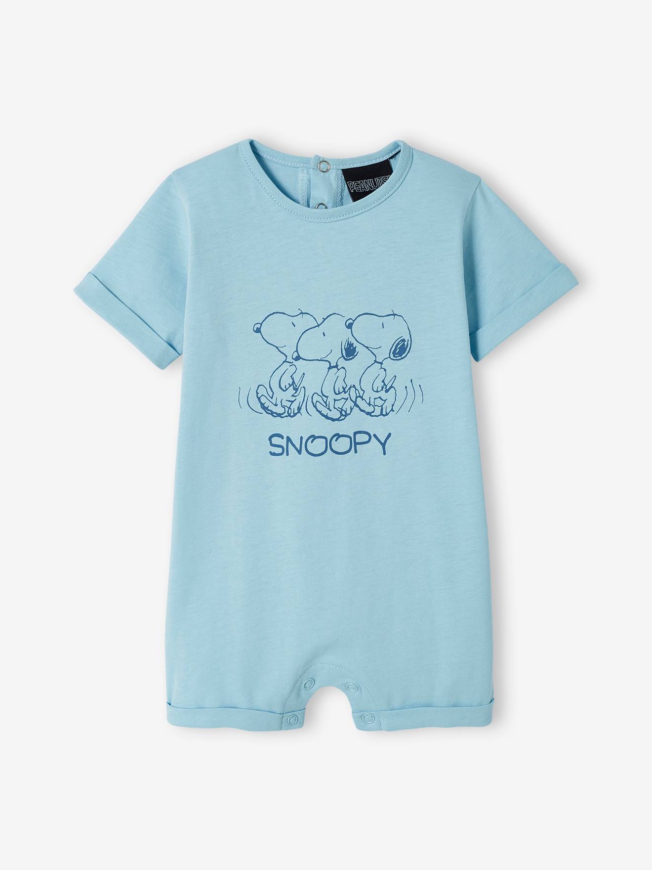 Lot de 2 combinaisons short bébé garçon Snoopy Peanuts® bleu ciel