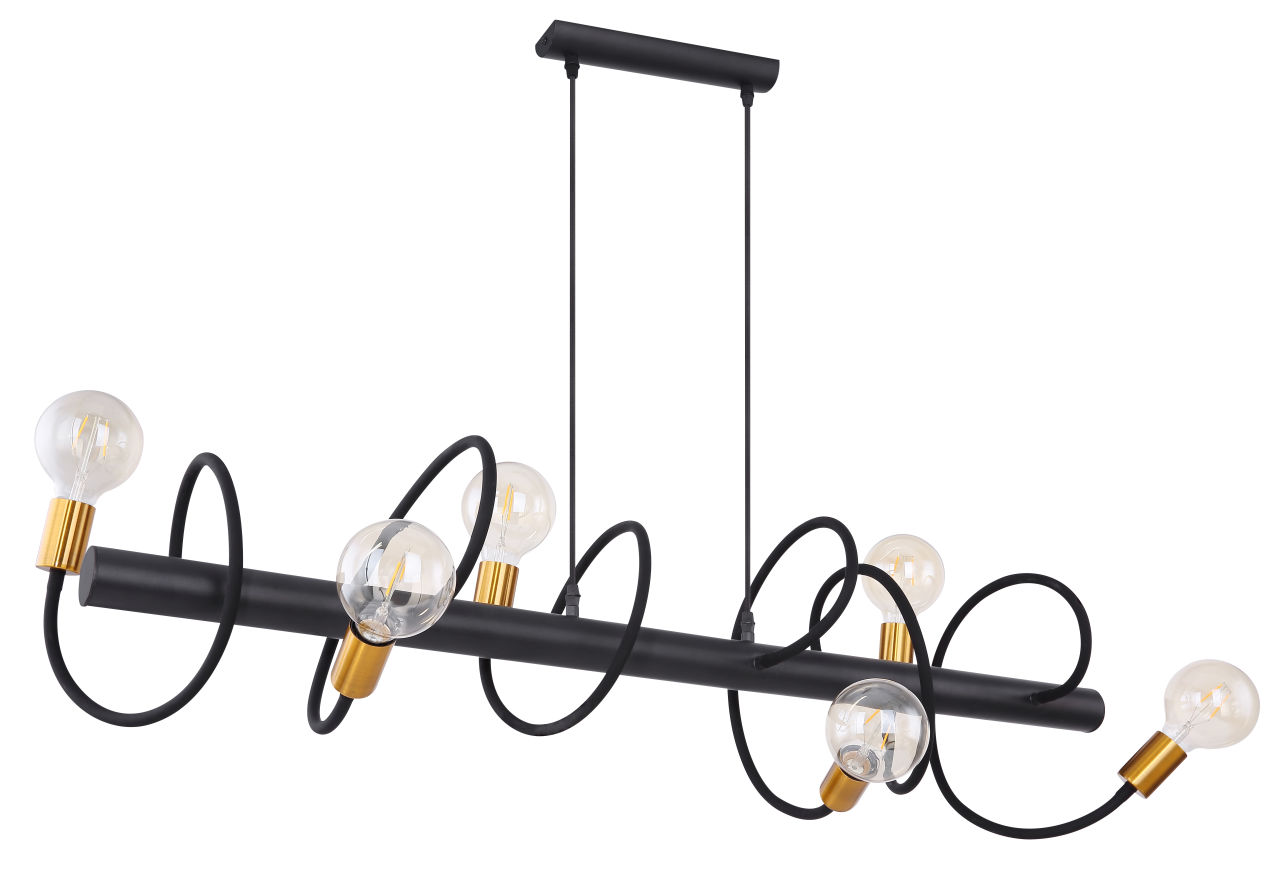 Globo Lighting - EDDY - Hängeleuchte Metall goldfarben, 6x E27