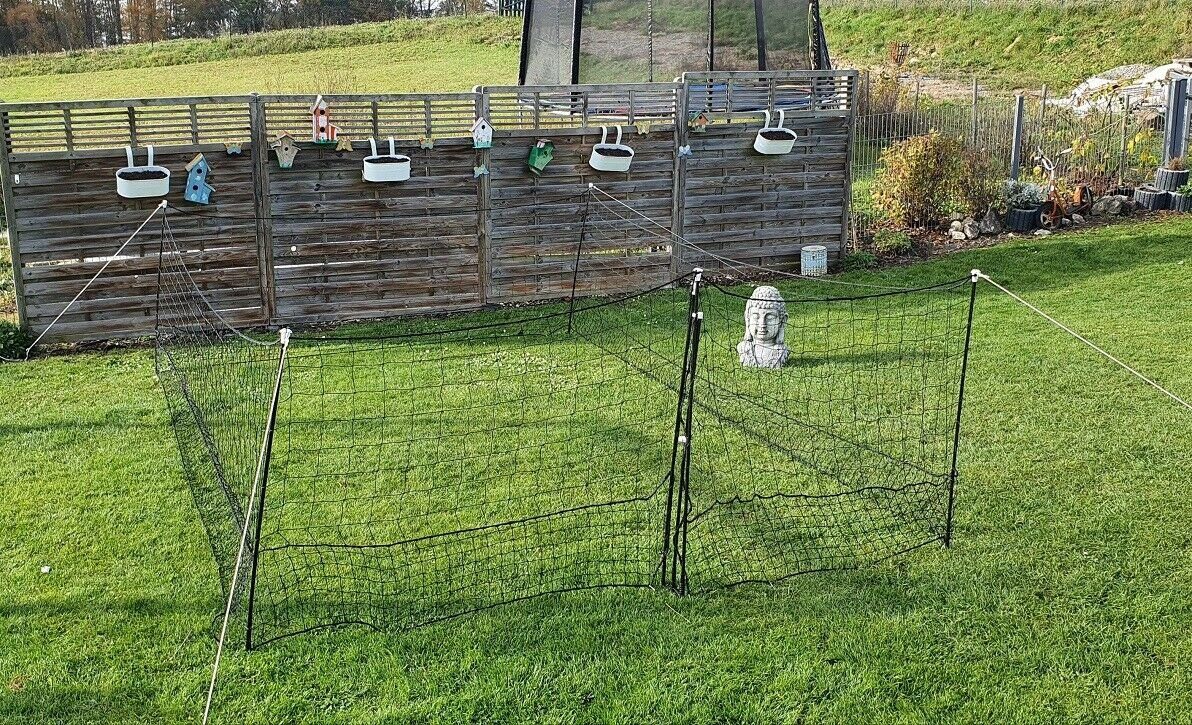 MYPETS Weidenzaun 115cm Geflügelnetz mit Tür Hühnernetz Hühnerzaun Geflügelzaun Zaun Hühner Netz