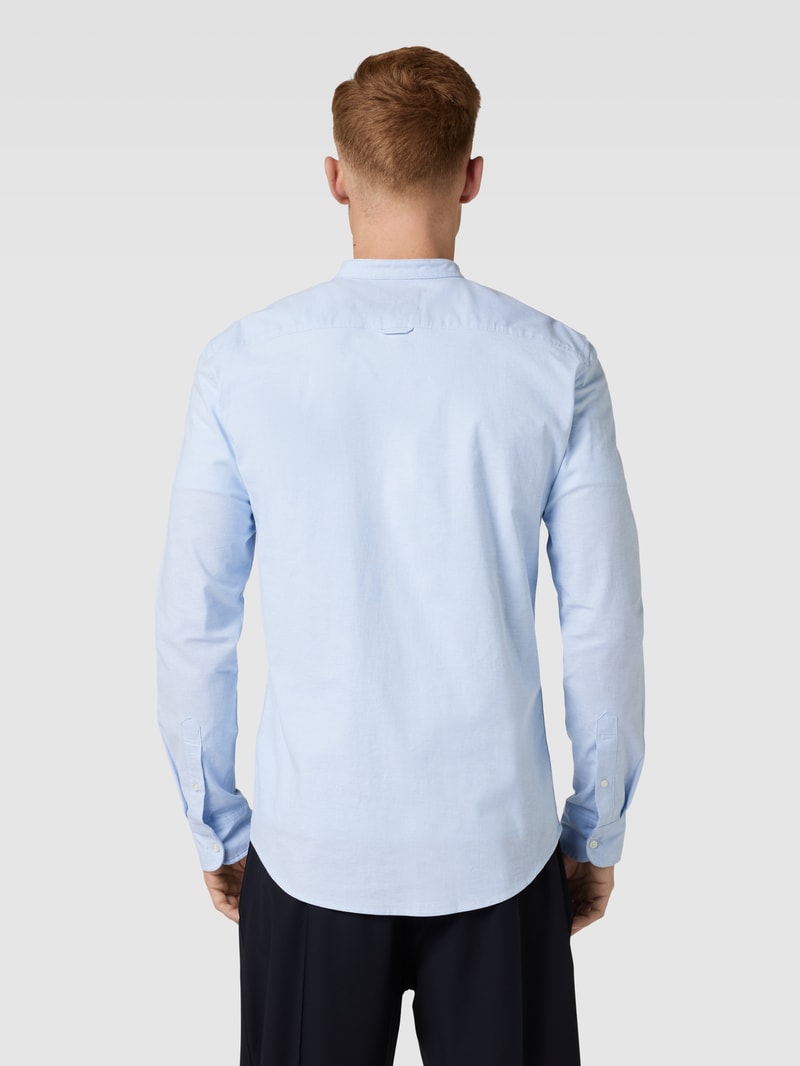 Freizeithemd mit Label-Stitching in bleu