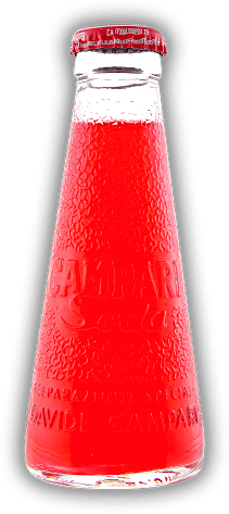 Campari mit Soda 0,10 Liter Campari mit Soda 0,10 Liter Campari bereits mit Sodawasser gemischt, im Verhältnis 40 : 60. 0,1	 Liter - Vol 10%