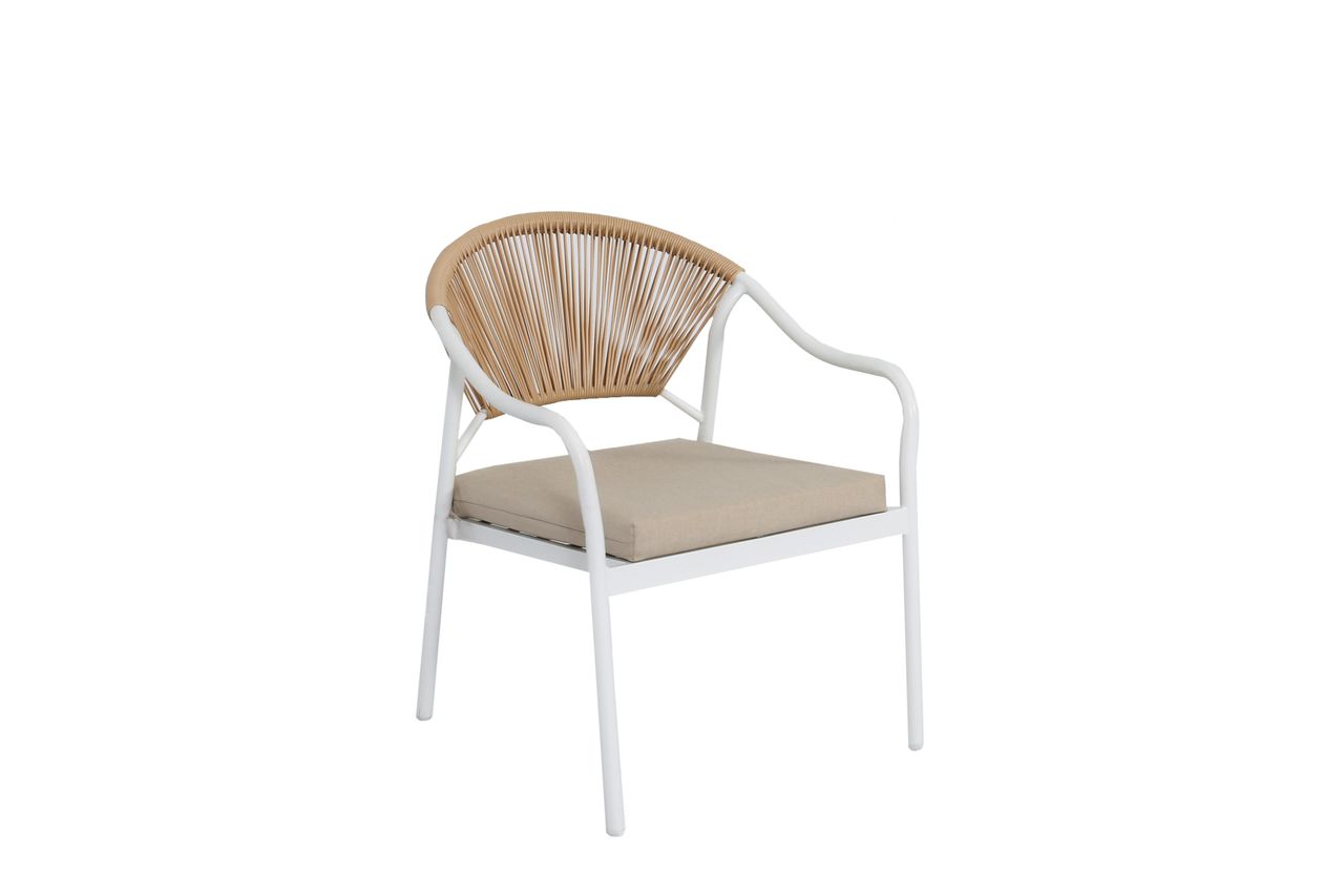 Happy Home Happy Home 4 tlg. Lounge Set HGS32-BEI helles Rattan mit Sitzkissen in beige