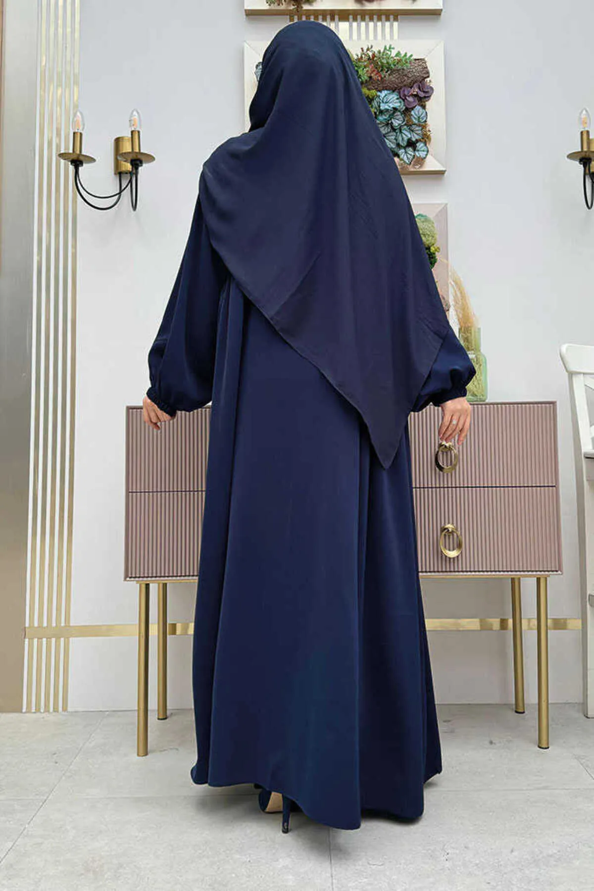 Bym Fashion  Cap & Abaya - Dunkelblau - Basic