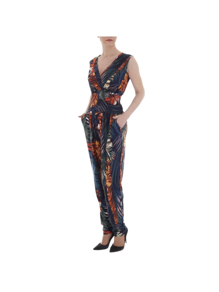 Ital-Design Jumpsuit & Zweiteiler in Blau und Orange günstig kaufen XL