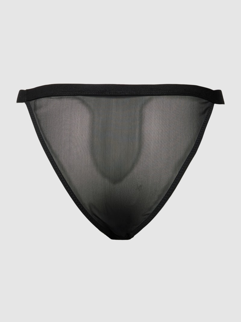 Slip mit semitransparentem Einsatz Modell 'Velvet' in schwarz