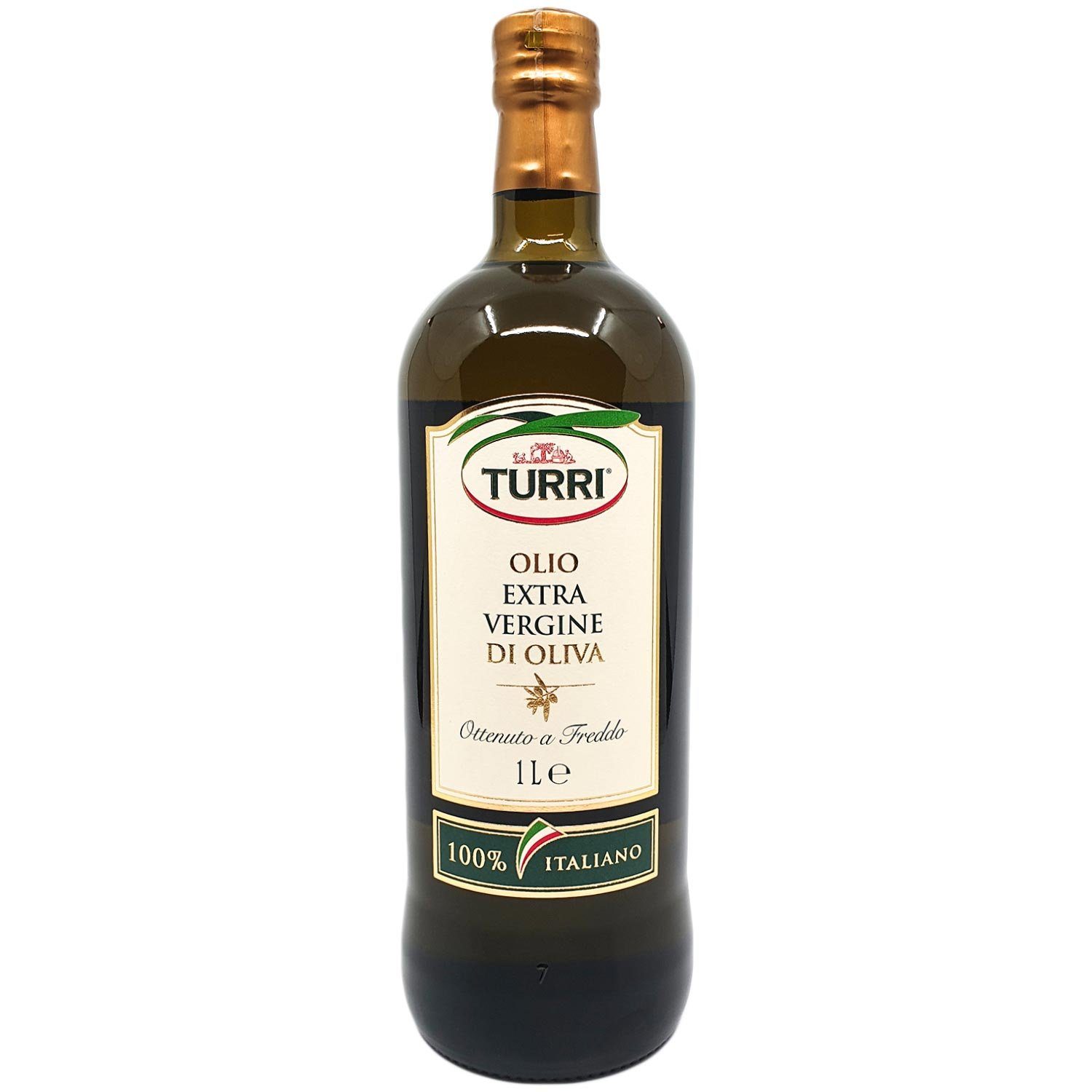 Landshop24 Gewürzregal Turri Olivenöl extra vergine, 1 Liter, 100% Original Italien, MHD: 24-01-2025 1-tlg., Speiseöl Italien Gardasee