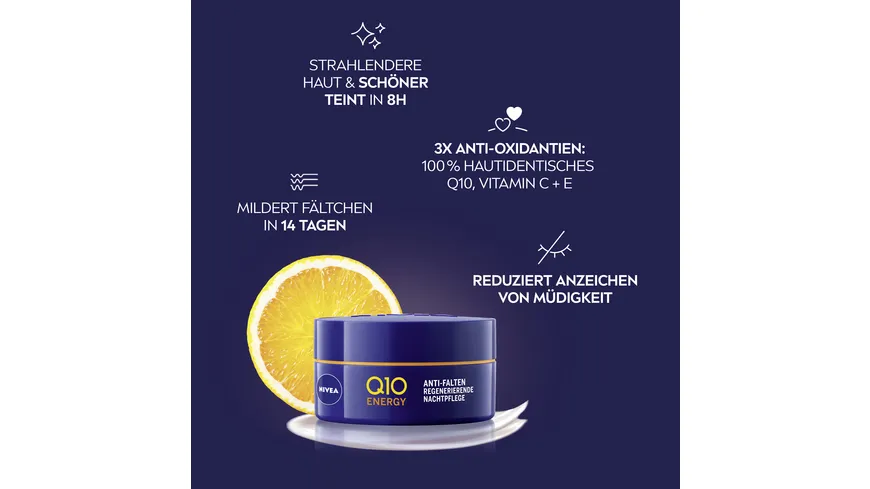 NIVEA Q10 Energy Anti-Falten Regenerierende Nachtpflege 50 ml