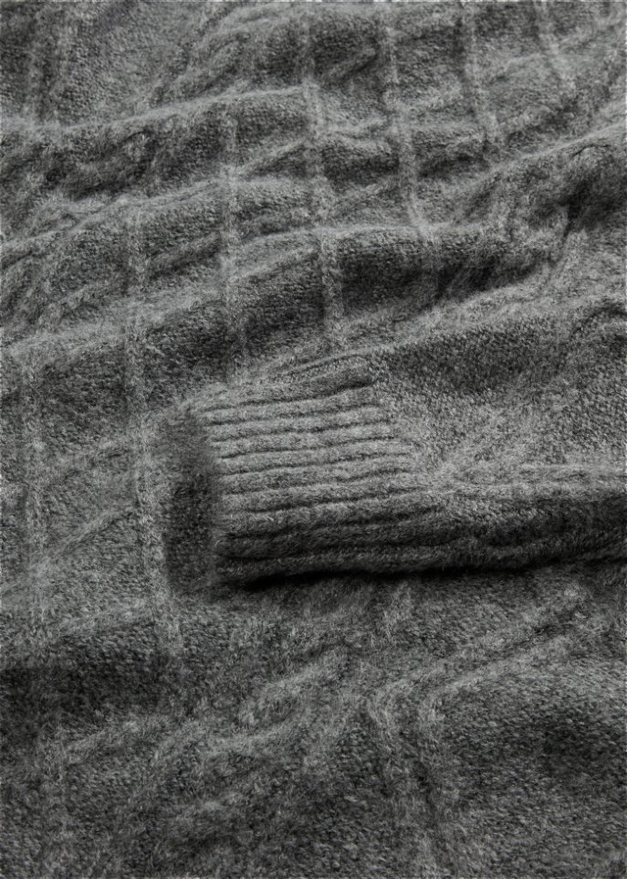 Strickkleid mit Zopfmuster