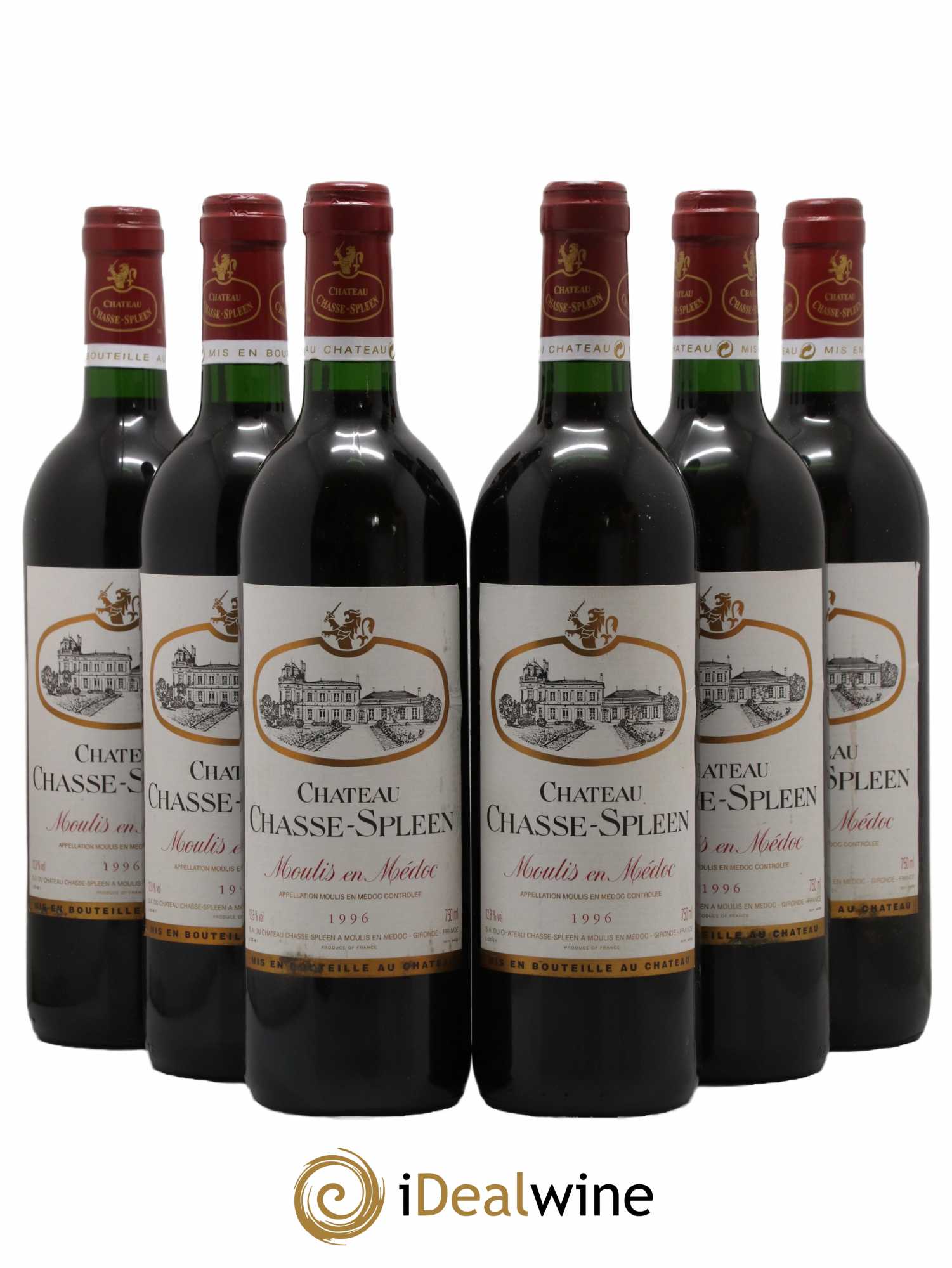 Château Chasse Spleen  1996 - Lot de 6 Bouteilles