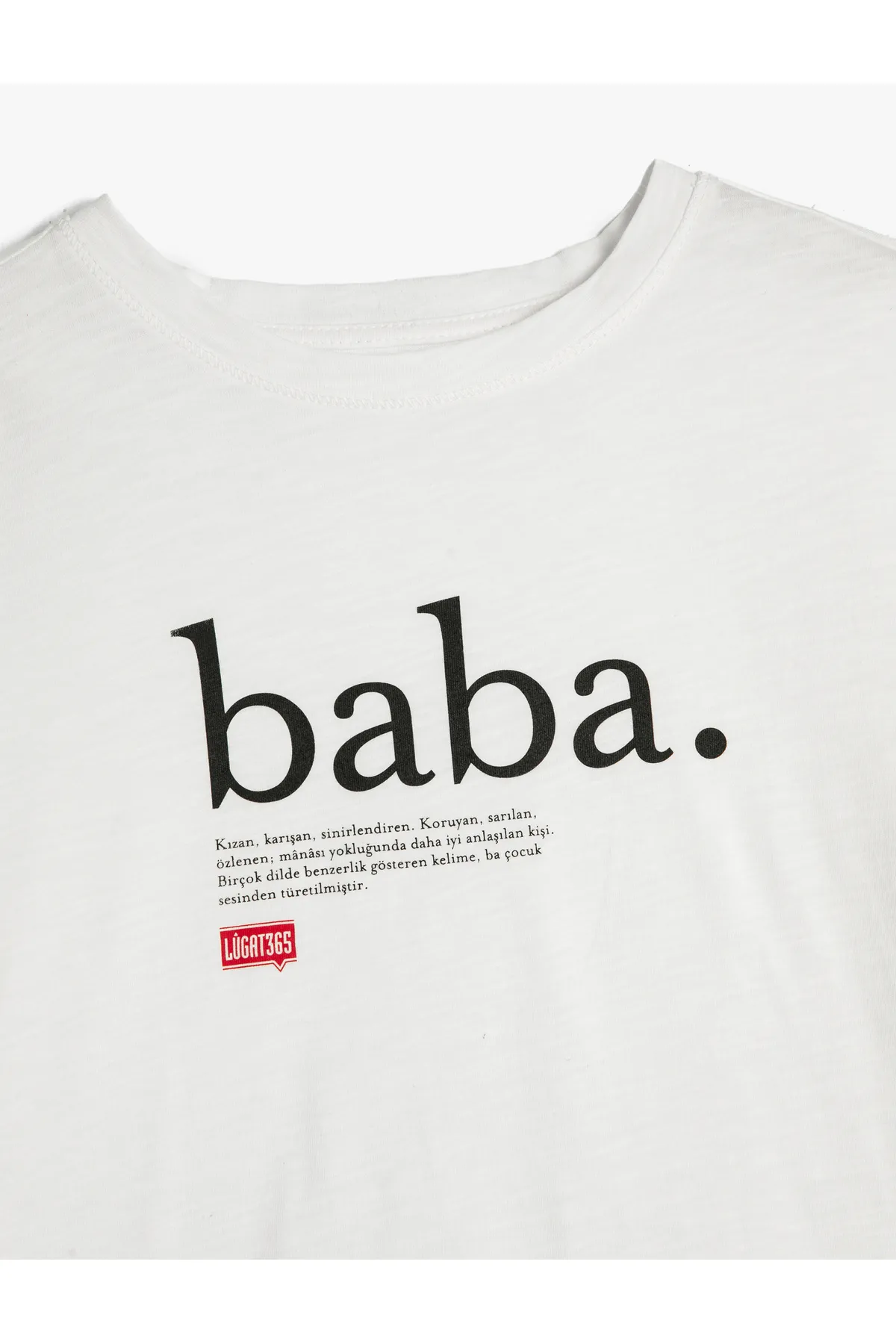 Koton  T-Shirt Lûgat365 Baba bedrucktes Kurzarm-Rundhals-Baumwolle