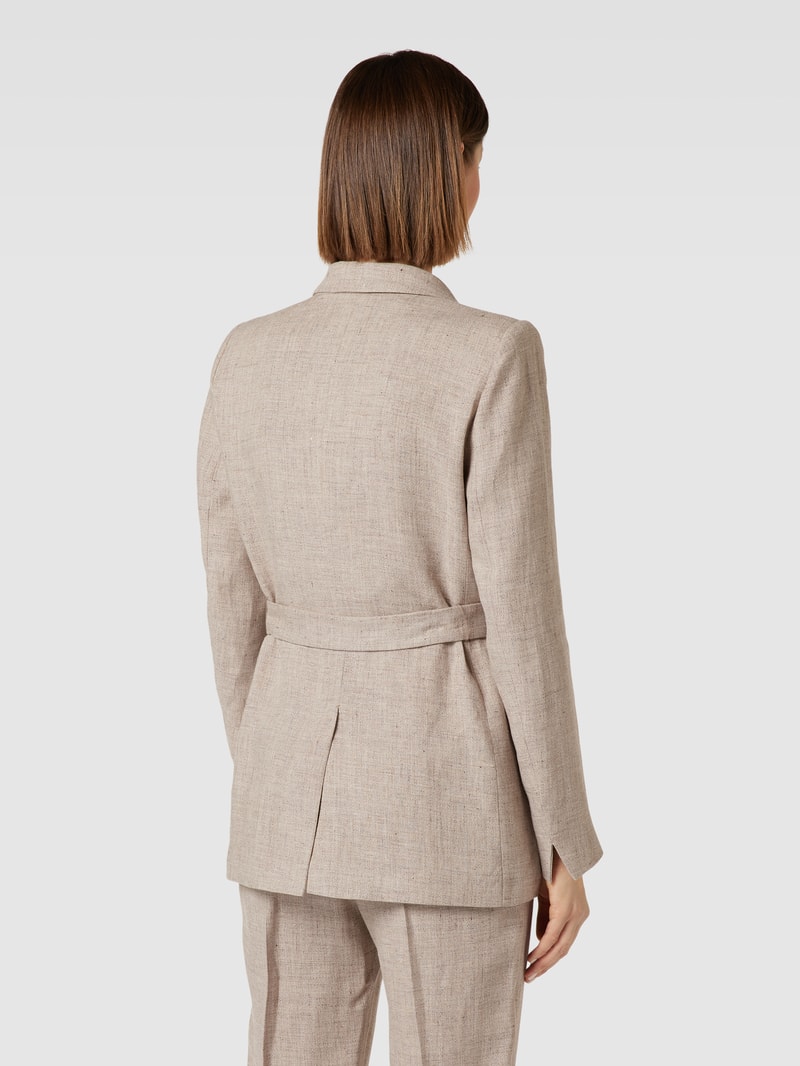 Blazer mit Bindegürtel in mittelbraun