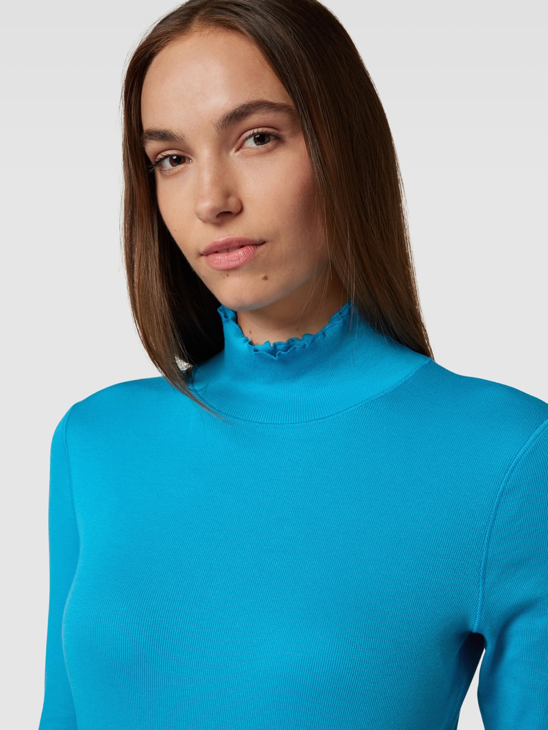 Longsleeve mit Turtleneck in petrol
