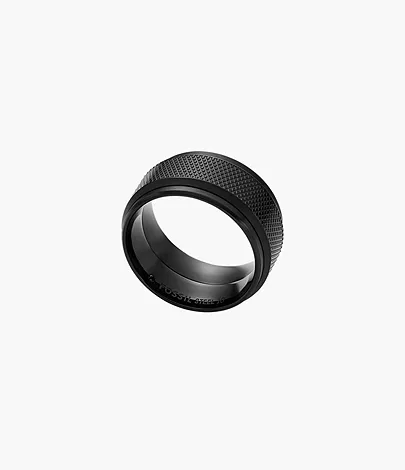 Fossil Ring Knox Spinner Edelstahl schwarz