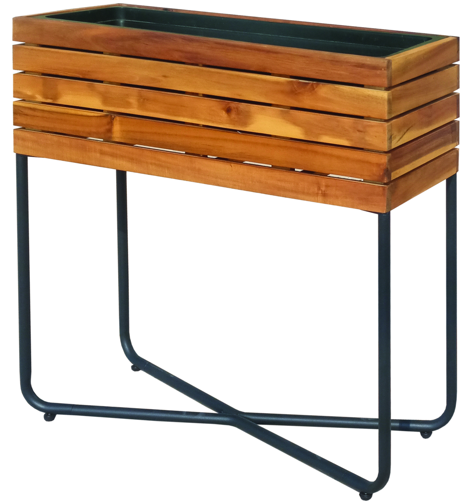 Hardin 1fachgut Hochbeet Pflanzkasten,Pflanztopf,Blumenkasten, 62 x 22 x 60cm FSC braun
