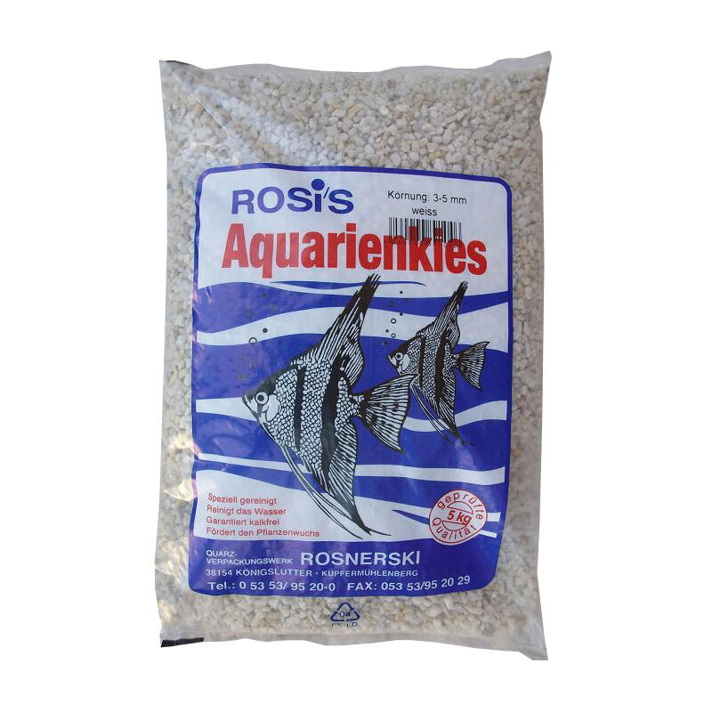 Rosi's Bodengrund Rosi's Rosnerski Aquarienkis 3-5mm 5kg weiß