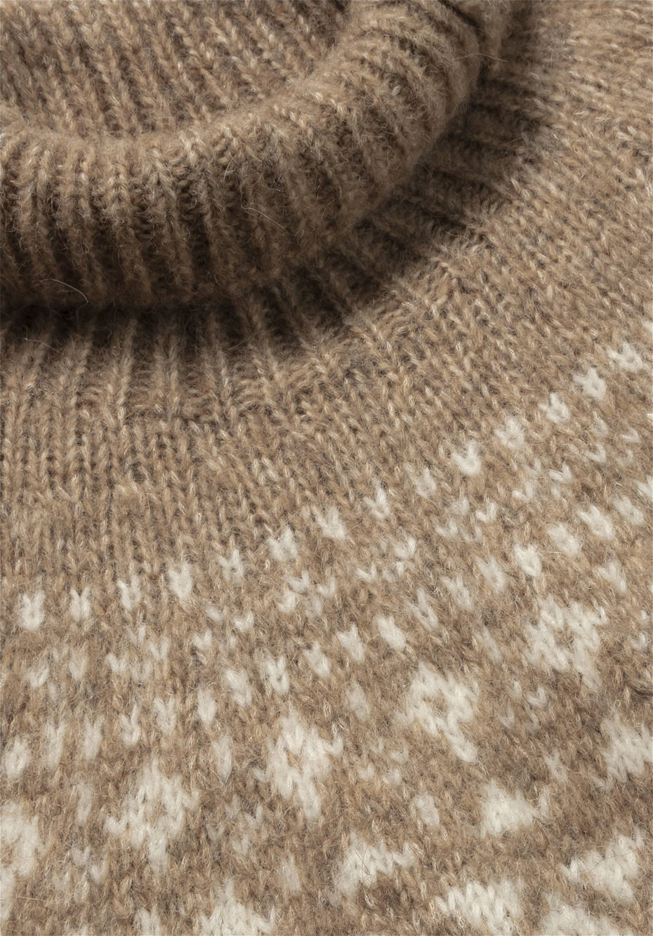 Jacquard-Pullover aus Alpaka mit Baumwolle