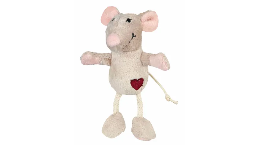 Trixie Catnip Maus Plüsch beige 11cm Katzenspielzeug