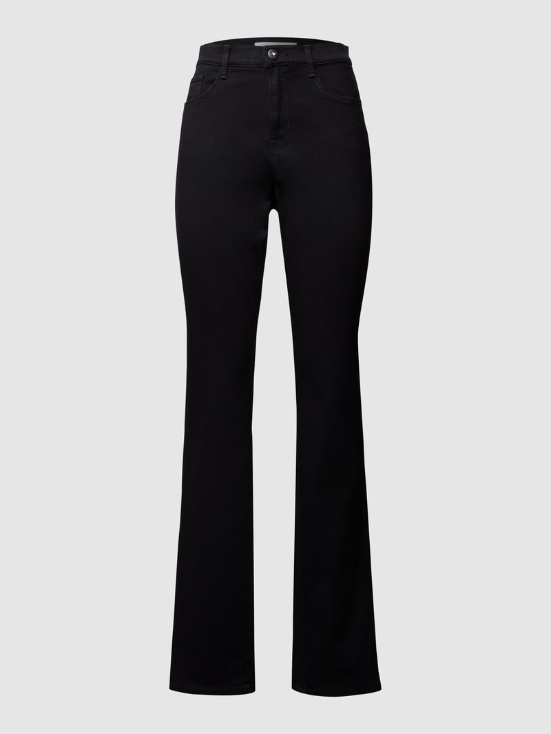 Jeans in gerader Passform mit Stretch-Anteil Modell 'STYLE.CAROLA' in schwarz