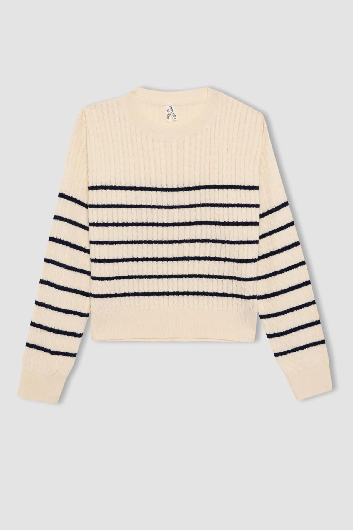 DeFacto  Mädchenpullover mit normaler Passform und Rundhalsausschnitt