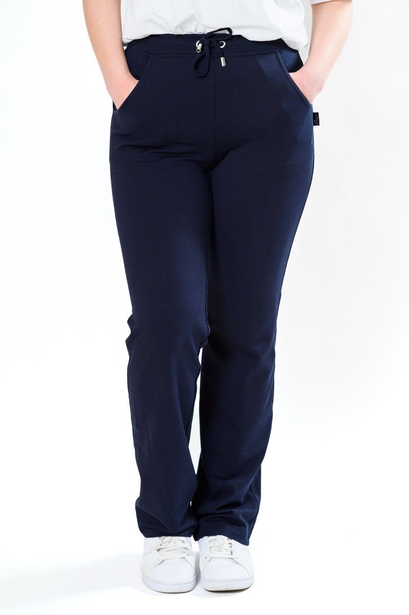 Authentic Klein Jerseyhose Bequeme Damen Jerseyhose in Kurzgrößen & Übergrößen Gummibund mit Kordel