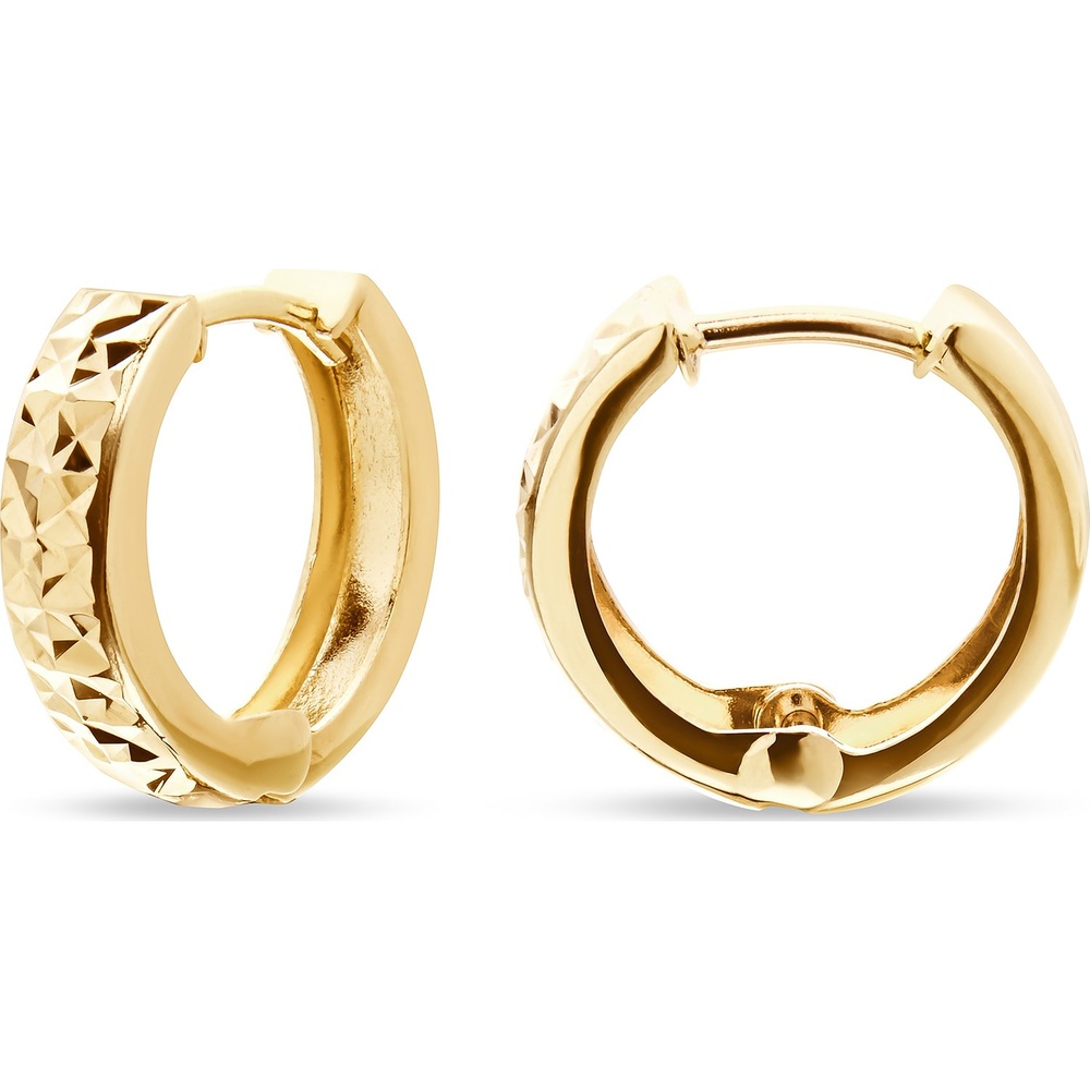 FAVS Créoles 375 Or jaune Boucles d'oreilles