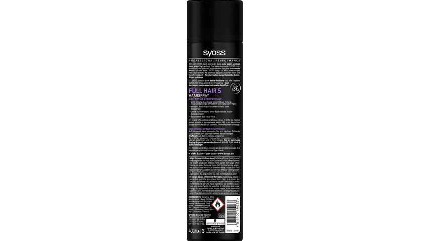 syoss Haarspray Full Hair 5 Haltegrad 4 400 ml
