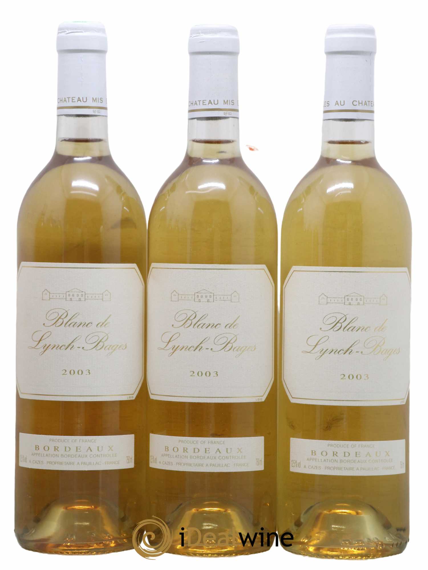 Blanc de Lynch Bages  2003 - Lot de 6 Bouteilles
