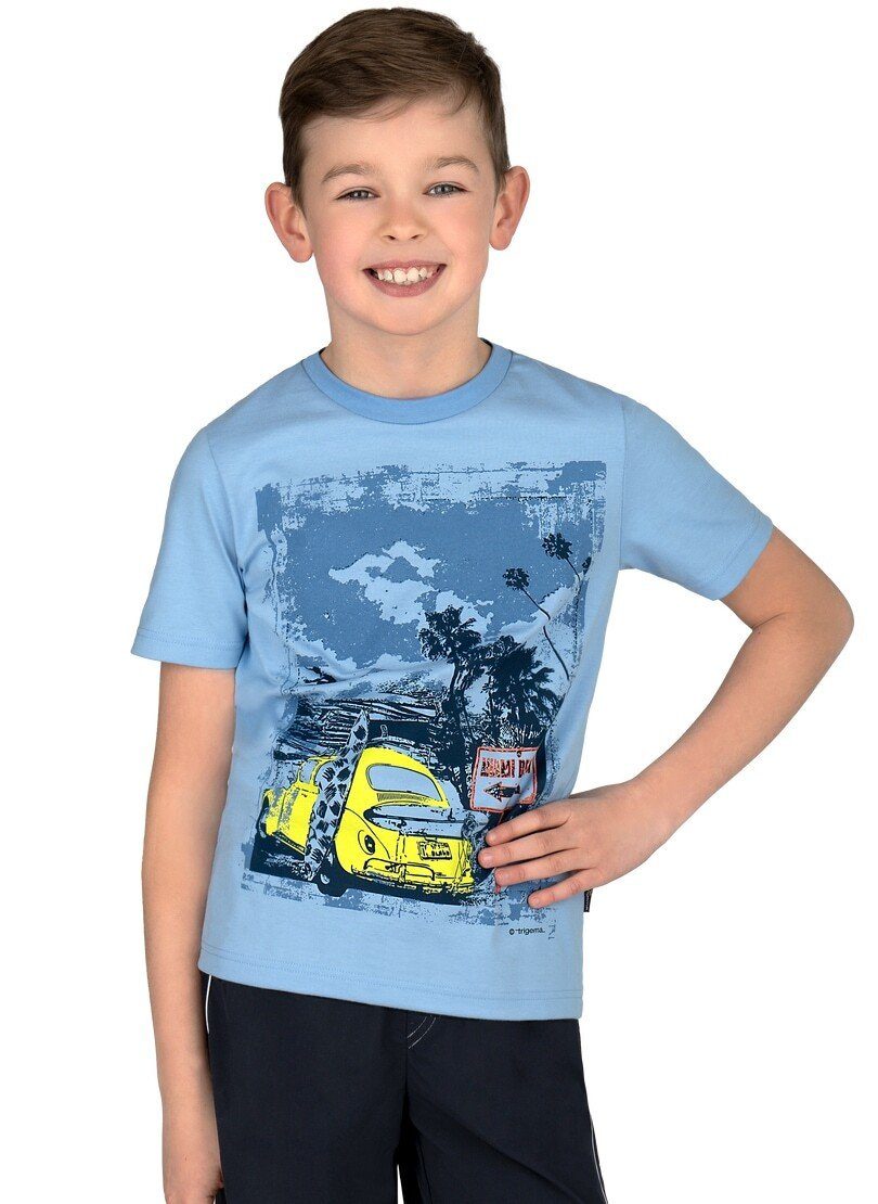Trigema T-Shirt TRIGEMA T-Shirt mit sommerlichem Druckmotiv
