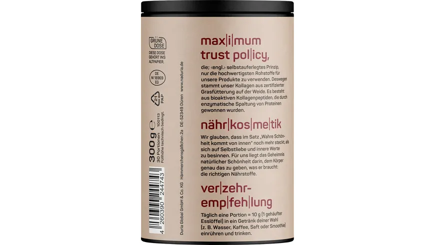 NADURIA Collagen Premium Hydrolysat neutral 300 g