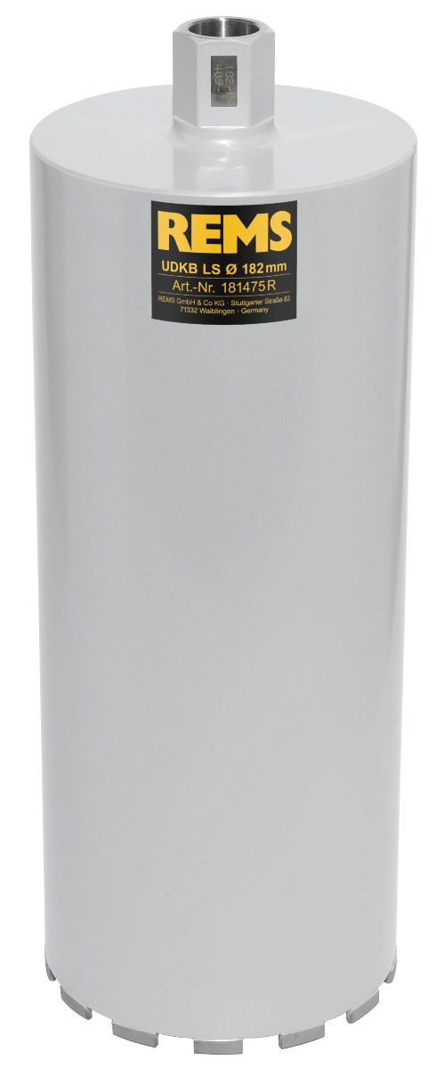 Rems 181475 R UDKB-LS 182x420xUNC 1 1/4 Wiertło rdzeniowe diamentowe Spawane laserowo Na sucho/mokro