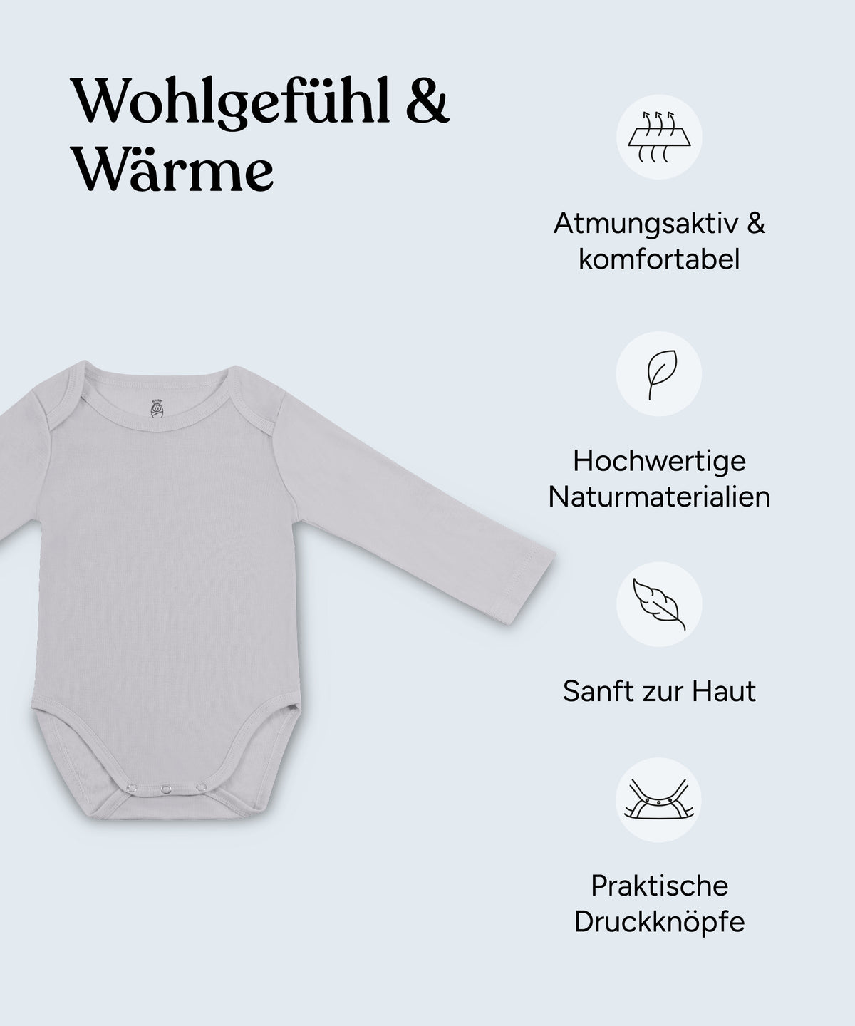 Wolle-Seide Langarm-Body