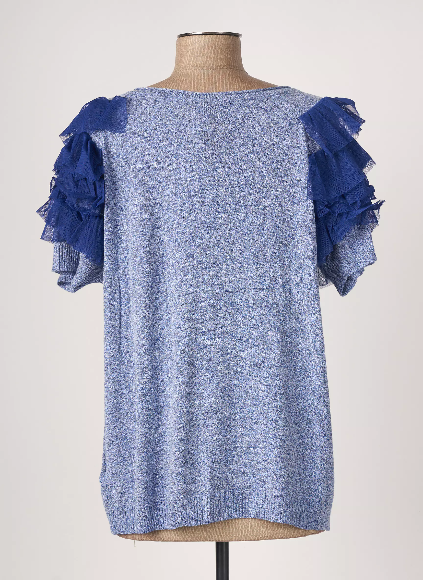 Cristina Gavioli Gilets Manches Courtes Femme couleur bleu