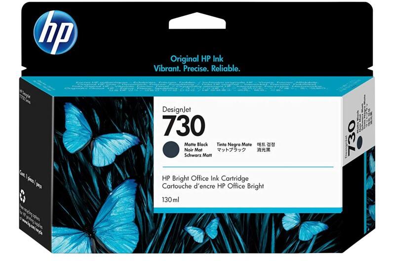 HP 730 Original Tintenpatrone P2V65A Mattschwarz