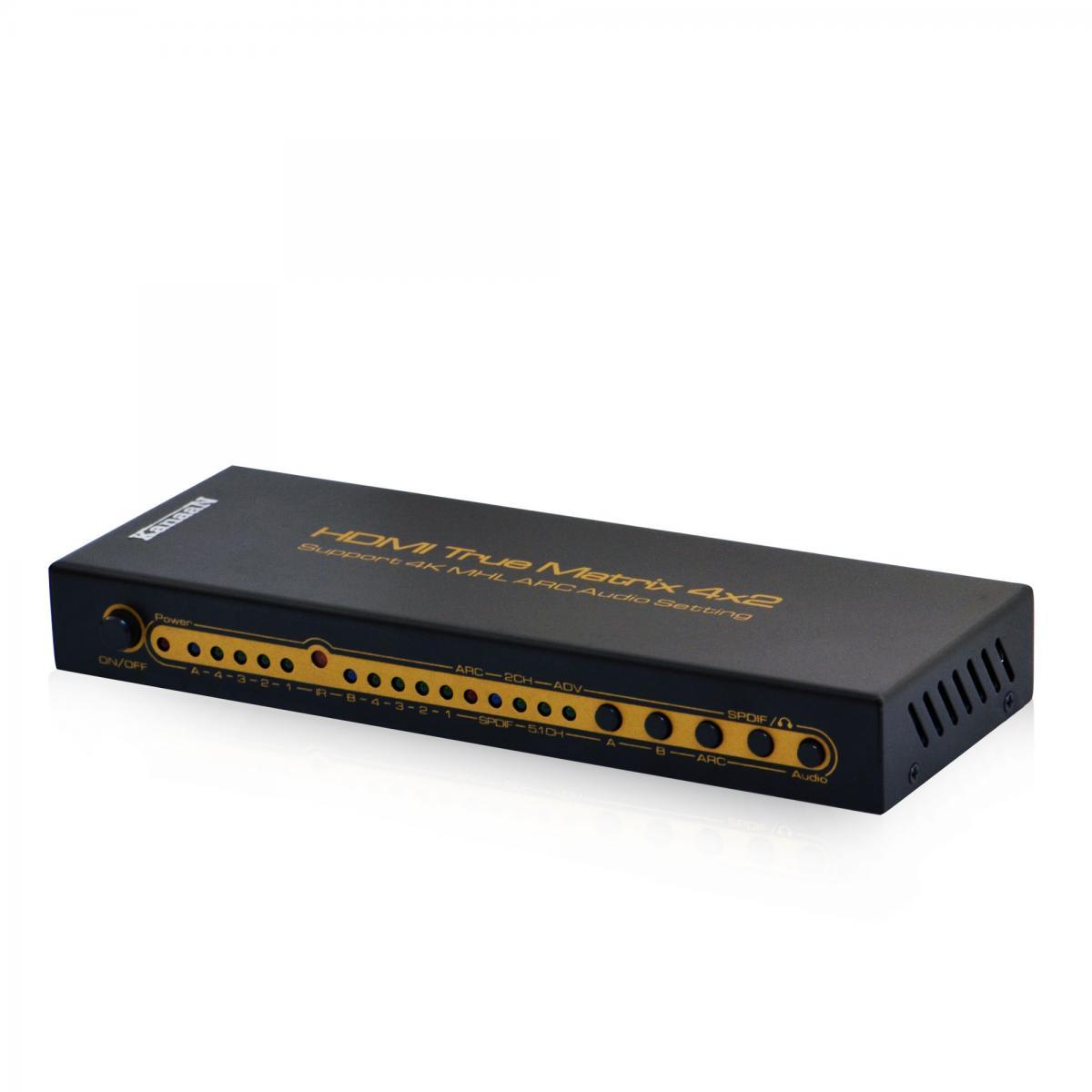Leicke KanaaN UHD-Matrix HDMI 4x2 Switch