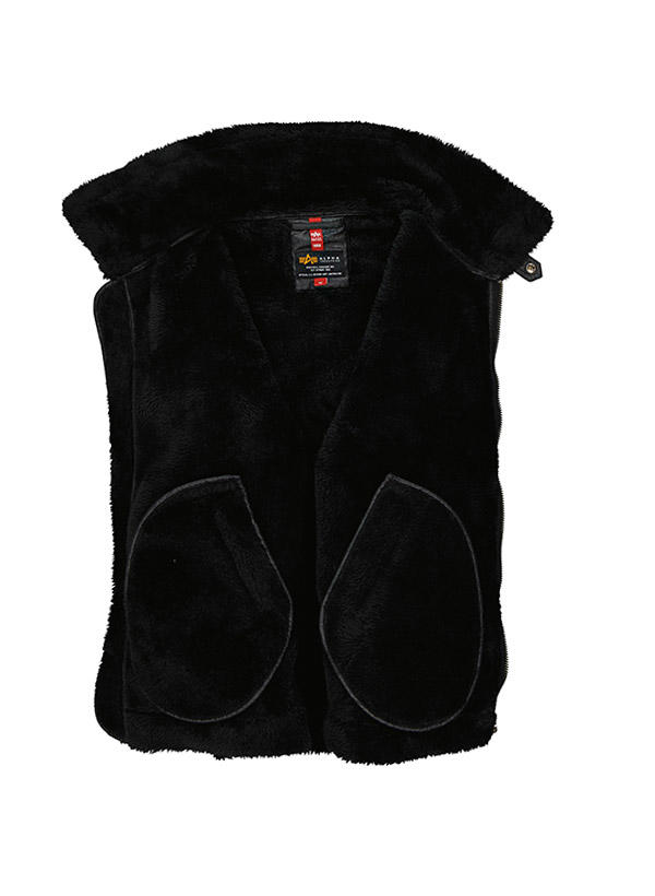ALPHA INDUSTRIES, Jacke, Mikrofaser, schwarz