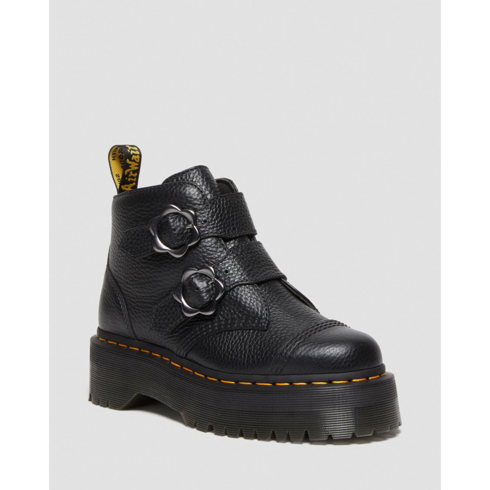 Dr. Martens Devon Flower Buckle Leather Boots 27642001 / schwarz