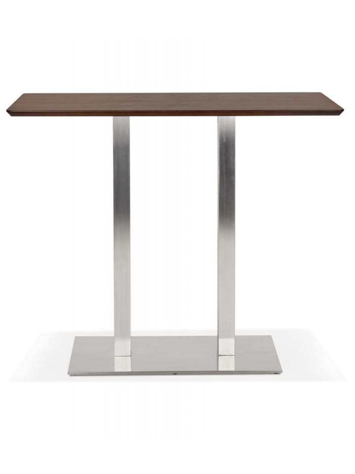 KADIMA DESIGN Stehtisch aus Holz und Metall mit Walnutt Optik | Elegant Modern in Braun günstig kaufen