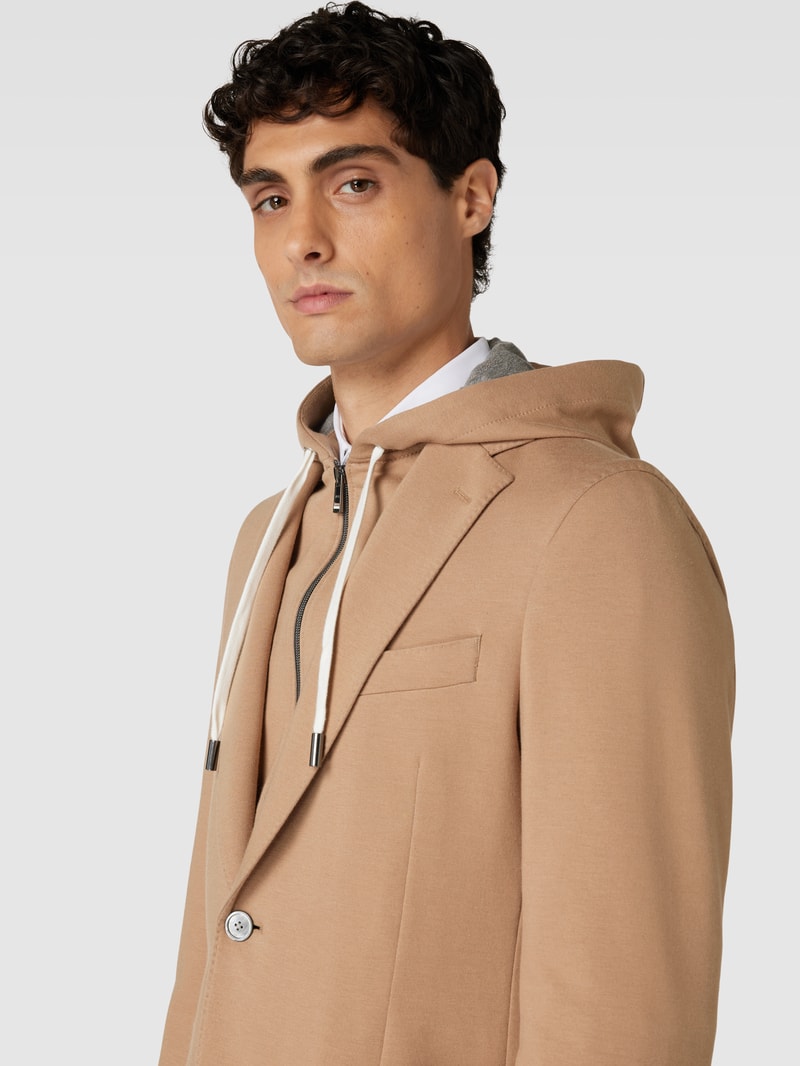Sakko mit eingenähter Sweatjacke in beige