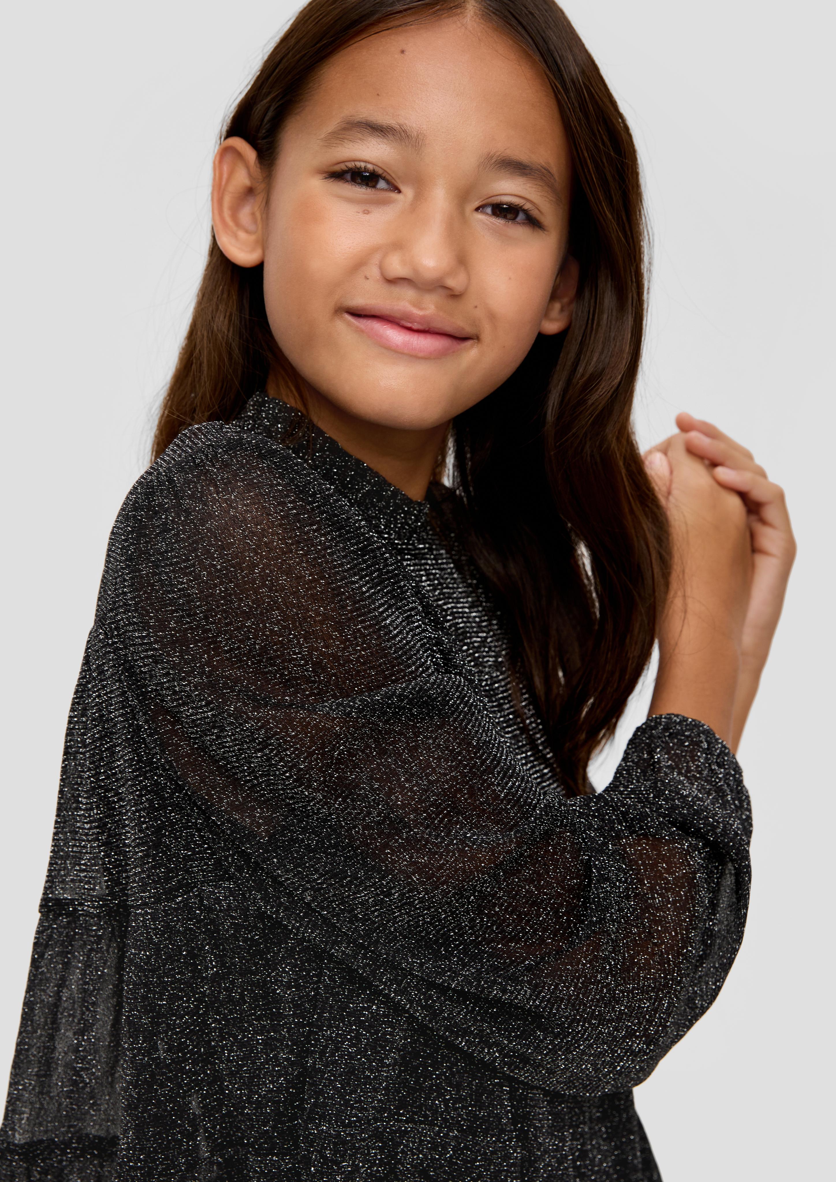Mesh-Bluse mit Glitzergarn  2137270-9999