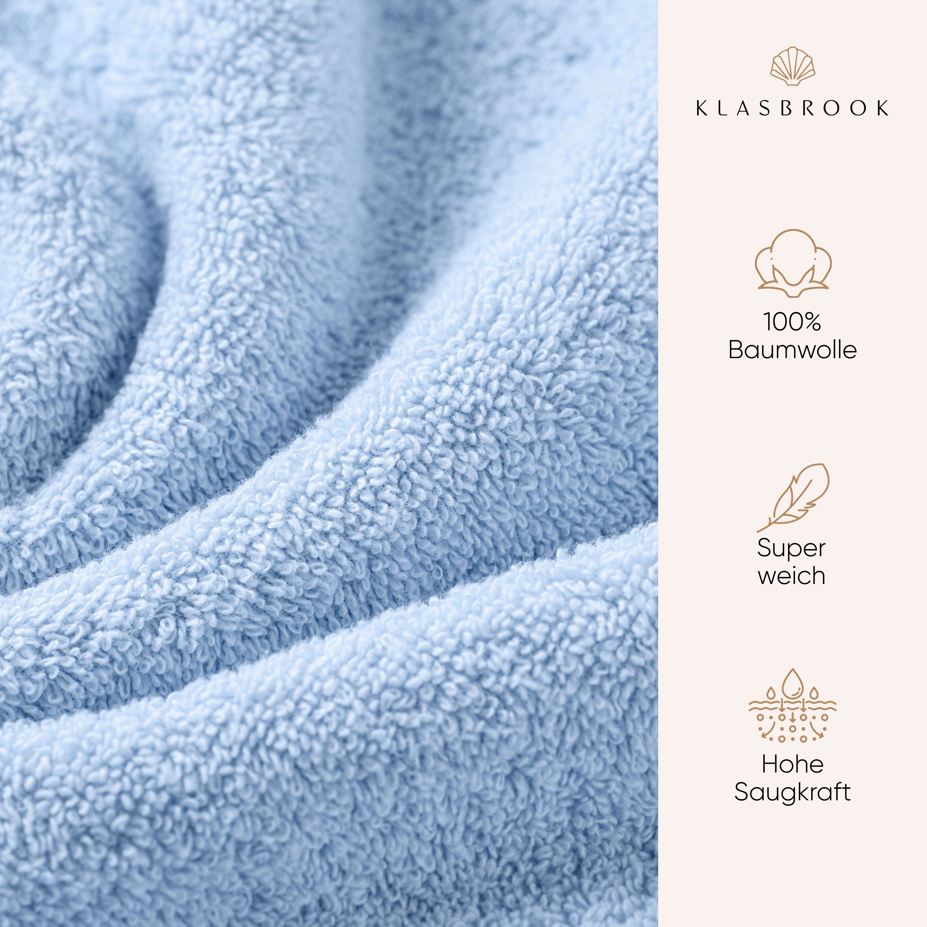 KLASBROOK Handtuch Set Linnea, (2-tlg), 2, 4 oder 6 teiliges Luxus Set, 100% Baumwolle, extra flauschig